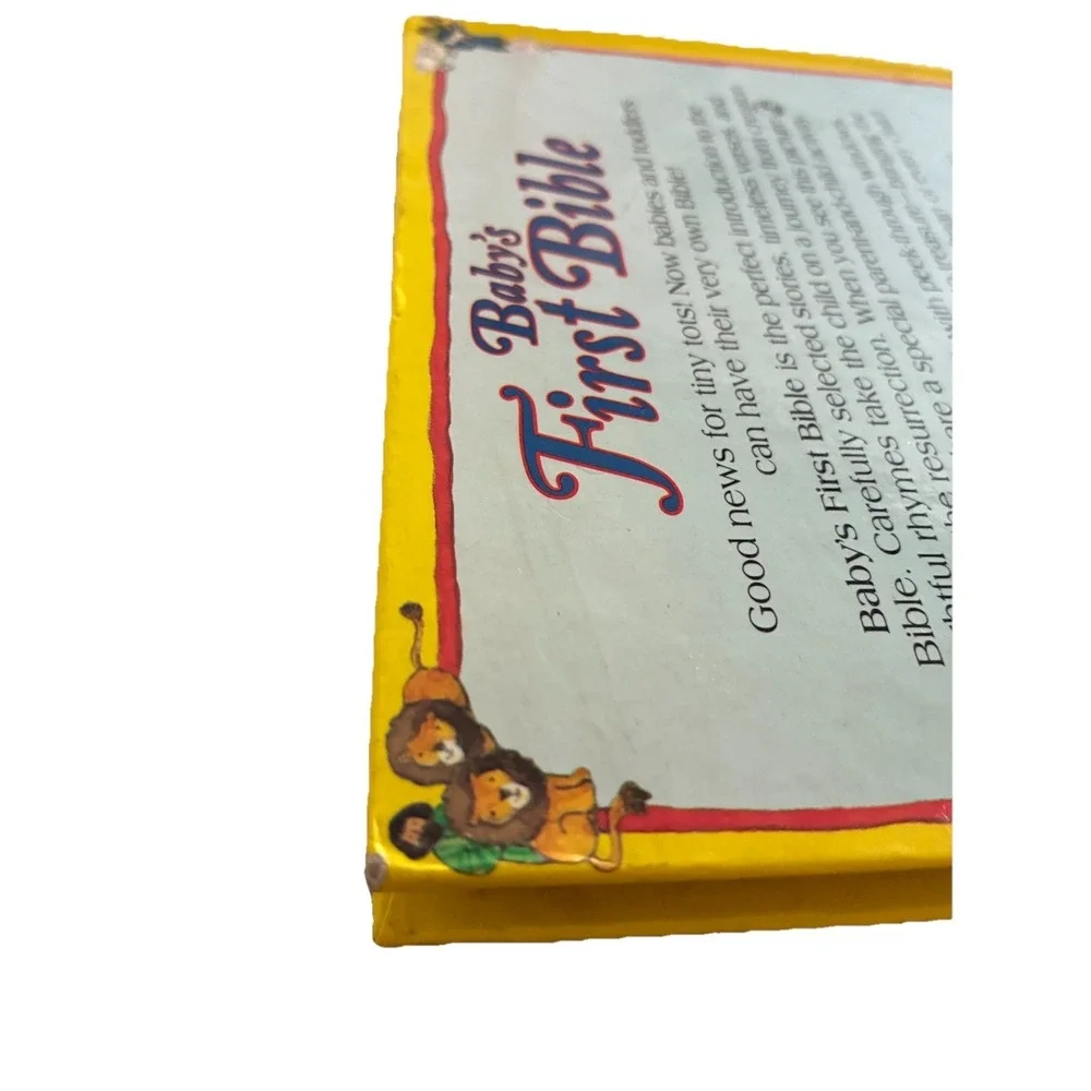 Baby's First‎ Bible Catholic Board Book Peek Trough Windows Carry Handle Vintage
